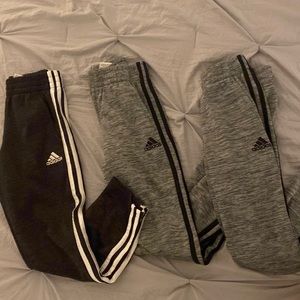 3 pairs (adidas Boys Big Active Sports Athletic Tricot Jogger Pant- SM (size 8)